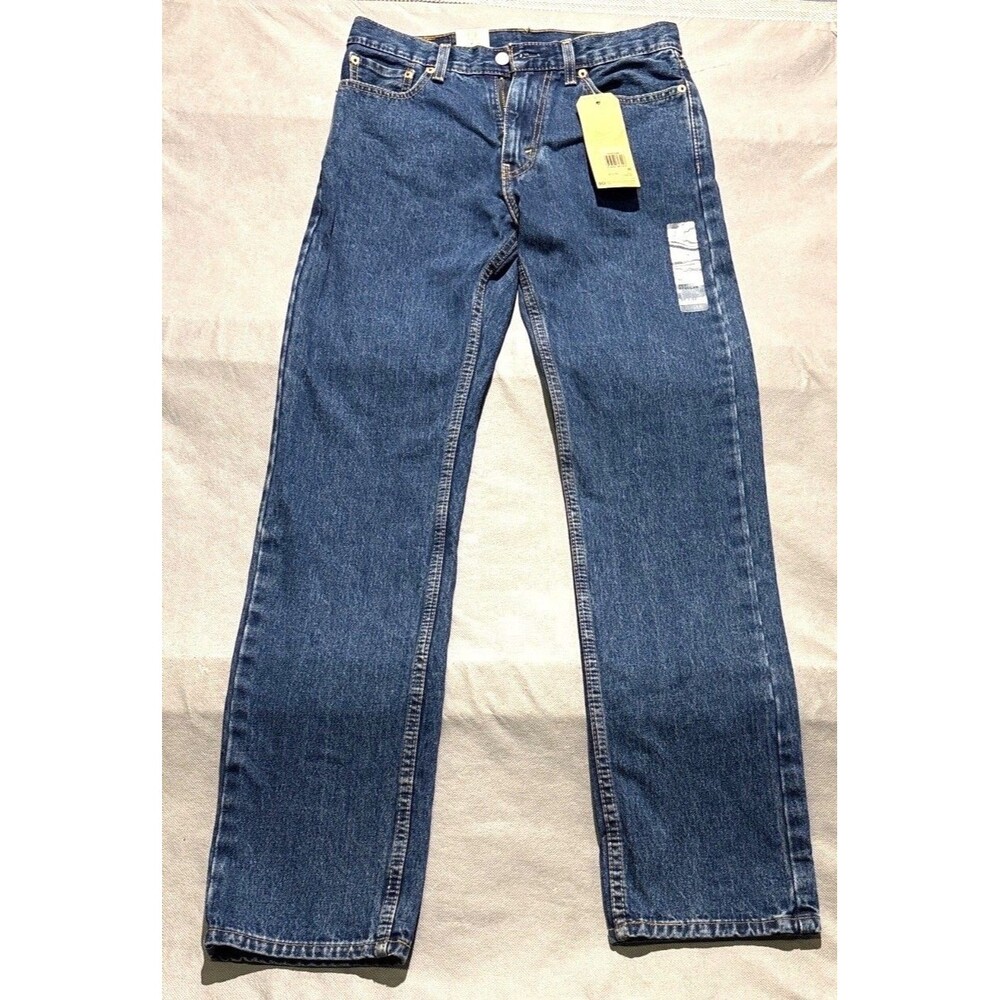 Levis 505 Regular Fit Mens Jeans Size 30x34 Medium Wash Cotton Denim With Tags